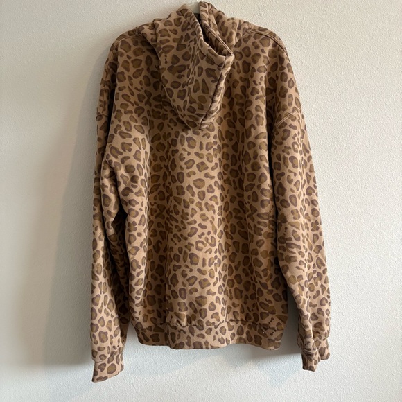 Comfrt Minimalist SET Sweat-Suit Hoodie Sweatpants Unisex 2XL Brown Leopard - Picture 6 of 12